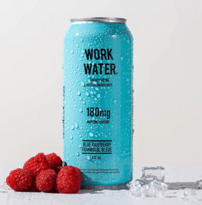 Work Water Energy - Blue Raspbery Energy Drink, 473Ml