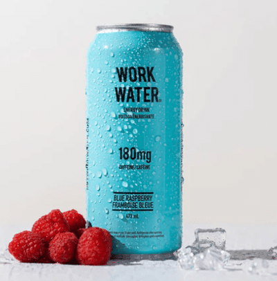 Work Water Energy - Blue Raspbery Energy Drink, 473Ml