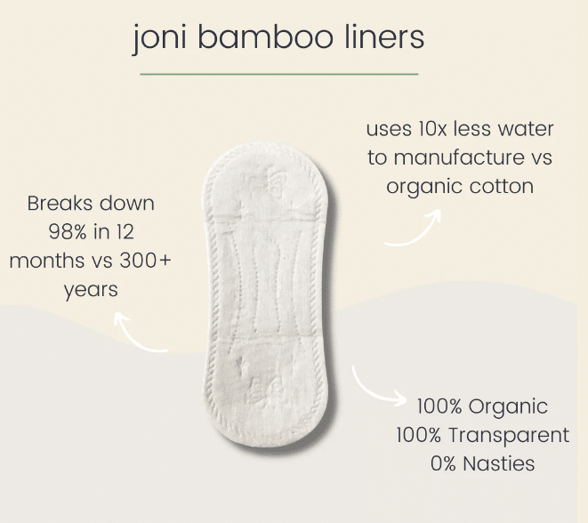 Joni Organic Bamboo Liners, 24 Count