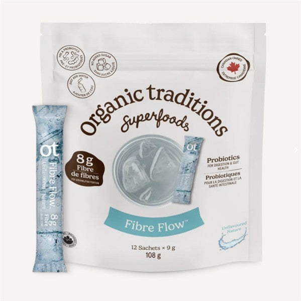 Organic Traditions Fibre Flow Unflavoured, 12 Sachets