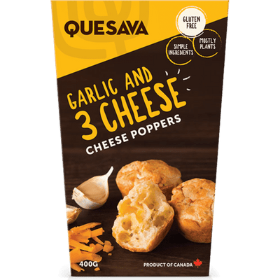 Quesava - Garlic & 3 Cheese Poppers, 425G