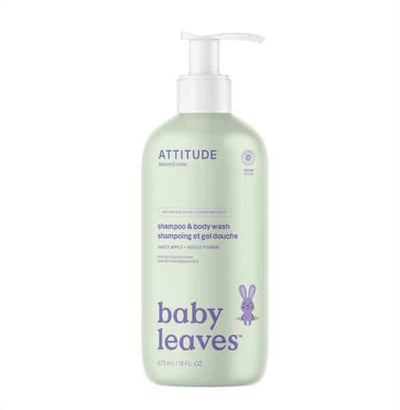 Attitude Living - 2-In-1 Natural Shampoo & Body Wash Sweet Apple, 473Ml