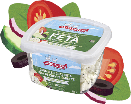Woolwich - Herbs & Roasted Garlic Goat Feta Crumbles , 175G