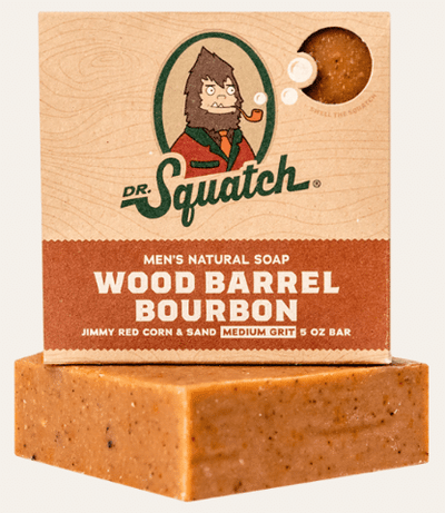 Dr Squatch Wood Barrel Bourbon Bar Soap, 141G