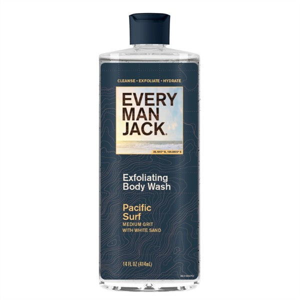 Every Man Jack Pacific Surf Exfoliating Body Wash, 414 mL