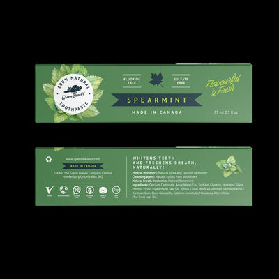 The Green Beaver Company Natural Toothpaste: Spearmint - 75Ml