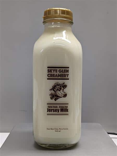 Skye Glen Creamery WHOLE Milk 1L Glass