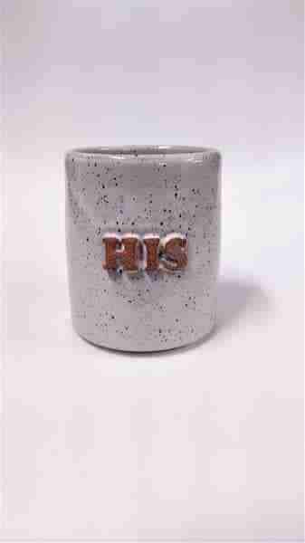 The Bitter Blonde Pottery His Mug, White