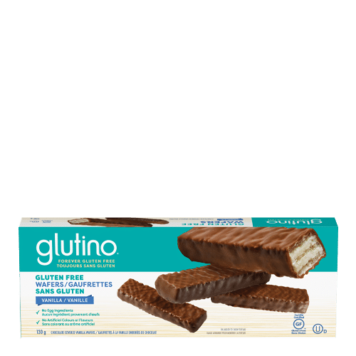 Glutino Gluten Free Chocolate Covered Vanilla Wafers, 130G