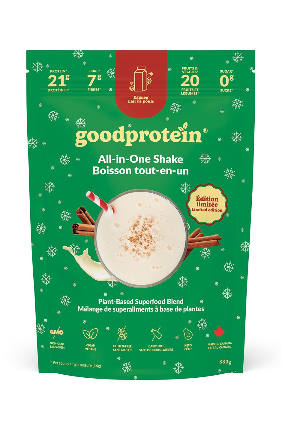 Good Protein All In One Shake - Eggnog, 880G