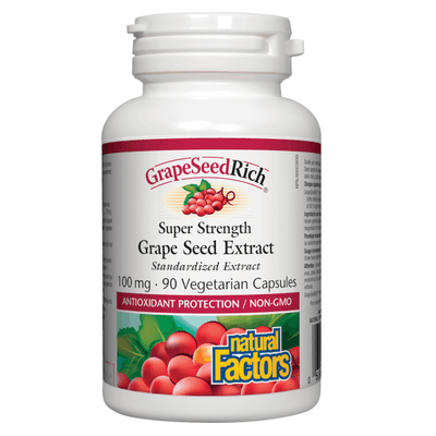 Natural Factors GrapeSeedRich 100 mg, 90 Capsules