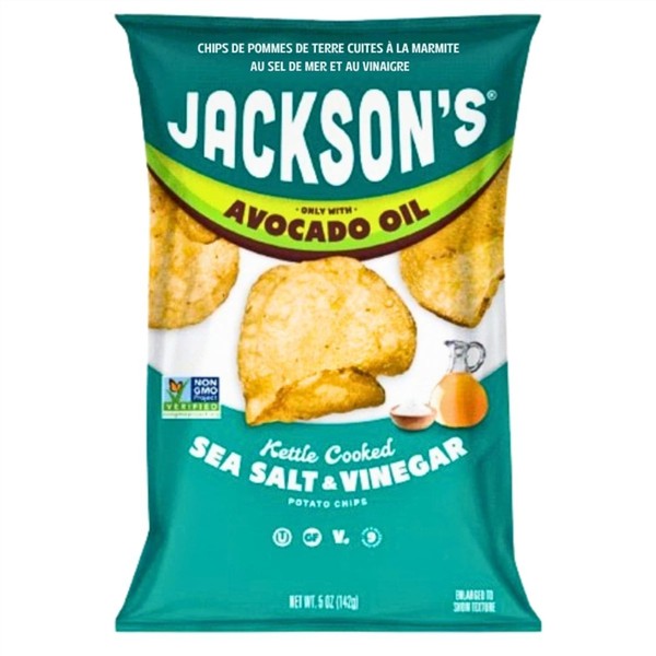 Jackson's Classic Potato Chips - Sea Salt & Vinegar, 142G