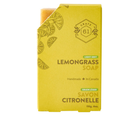 Crate 61 Organics Lemongrass Bar Soap, 110G
