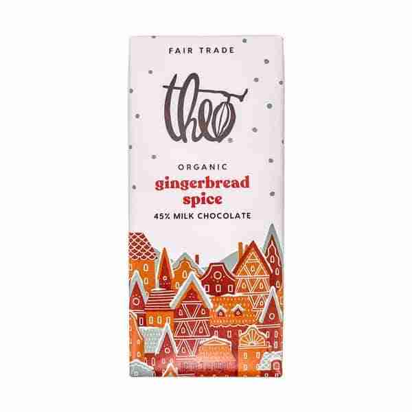 Theo Chocolate Gingerbread Spice 45% Milk Chocolate, 79G