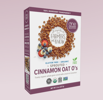 One Degree Organic Sprouted Cinnamon Oat O's, 227G