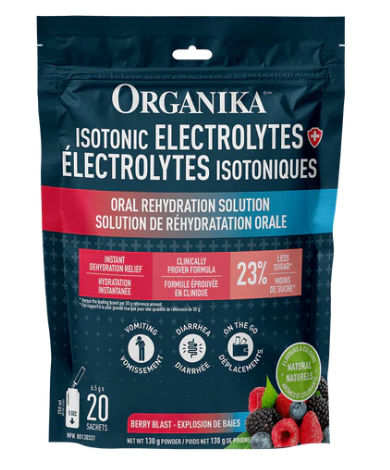 Organika Isotonic Electrolytes Berry Blast, 130 g
