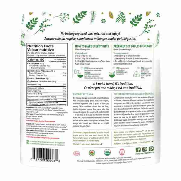 Organic Traditions Mint Chocolate Energy Bites 220G