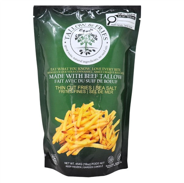 Tallow & Fries Thin Cut Fries Made With Beef Tallow, 454G