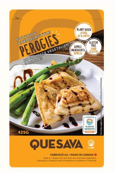 Quesava Cheddar Style Potato Vegan Perogies, 425 g