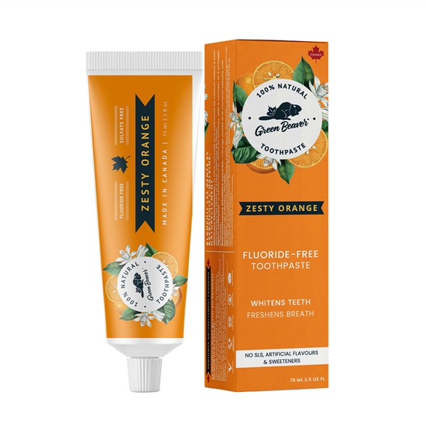 The Green Beaver Company Natural Toothpaste: Zesty Orange - 75Ml
