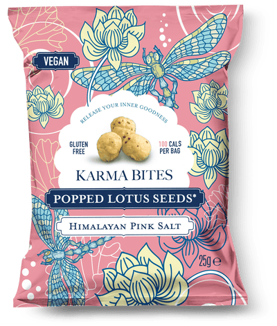 Karma Bites Popped Lotus Seeds: Himalayan Pink Salt - 50G