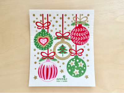 Square Love Swedish Sponge Cloths - Baubles