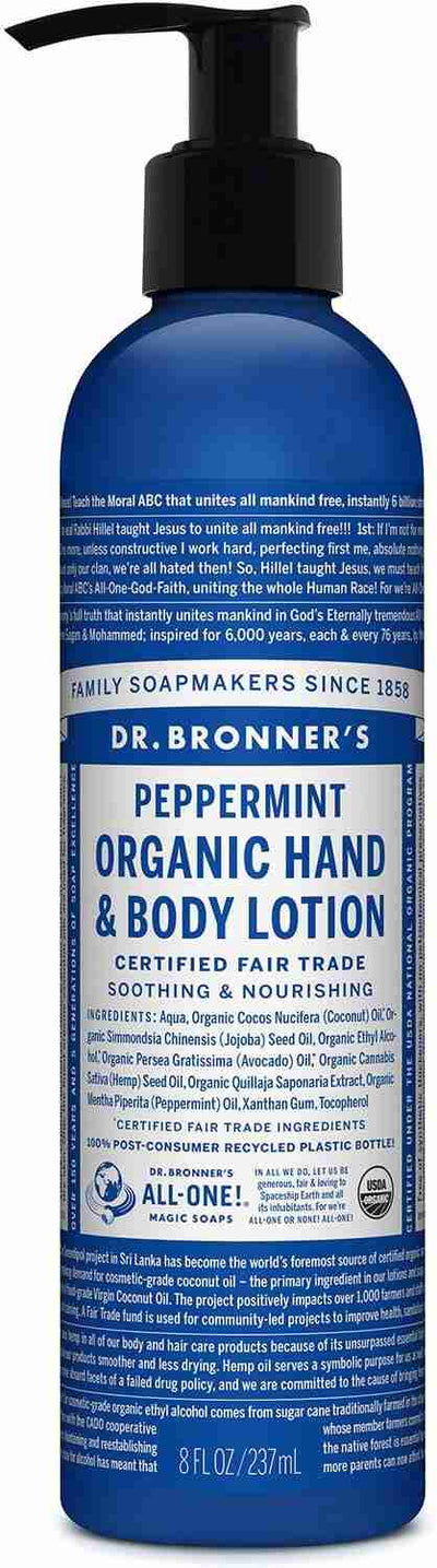 Dr. Bronner's Organic Hand & Body Lotion: Peppermint - 237Ml