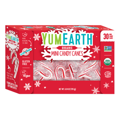 Yum Earth - Organic Mini Candy Canes, 30 Pack