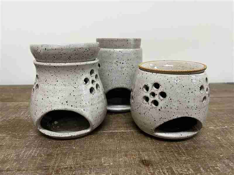 Tea Light Holder White Flowers