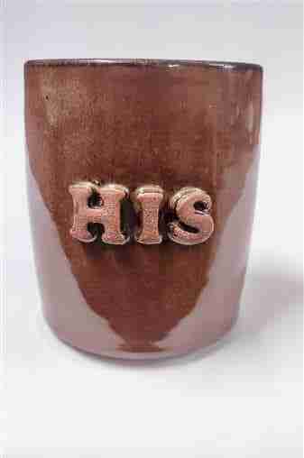 The Bitter Blonde Pottery His Mug, Brown