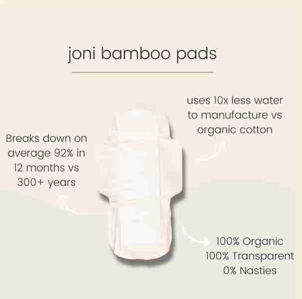 Joni Organic Bamboo Super Pads, 10 Count