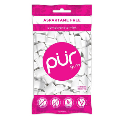 PUR Gum Pomegranate Mint, 55 Pieces