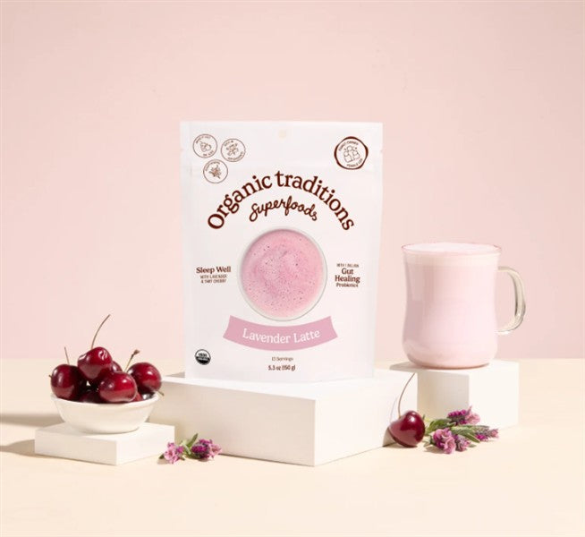 Organic Traditions Lavender Latte With Probiotics, 150G