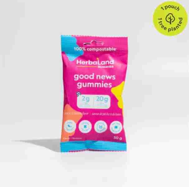 Herbaland Good News Gummies: Peach & Berries 50G