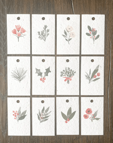 The Good Card - Plantable Gift Tags Holiday Floral