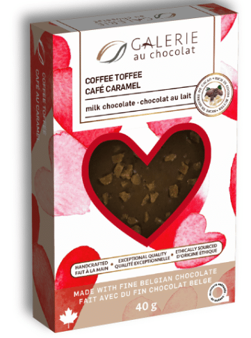 Galerie Valentine Art Coffee Toffee Chocolate Bark, 40 g