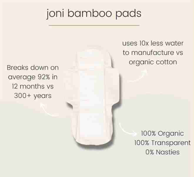 Joni Organic Overnight Pads, 8Ct