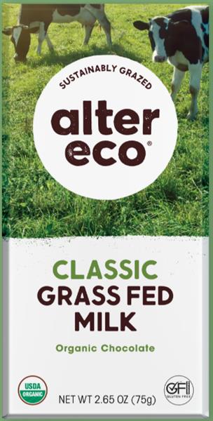 Alter Eco Organic Grass Fed Milk Chocolate, 75 g
