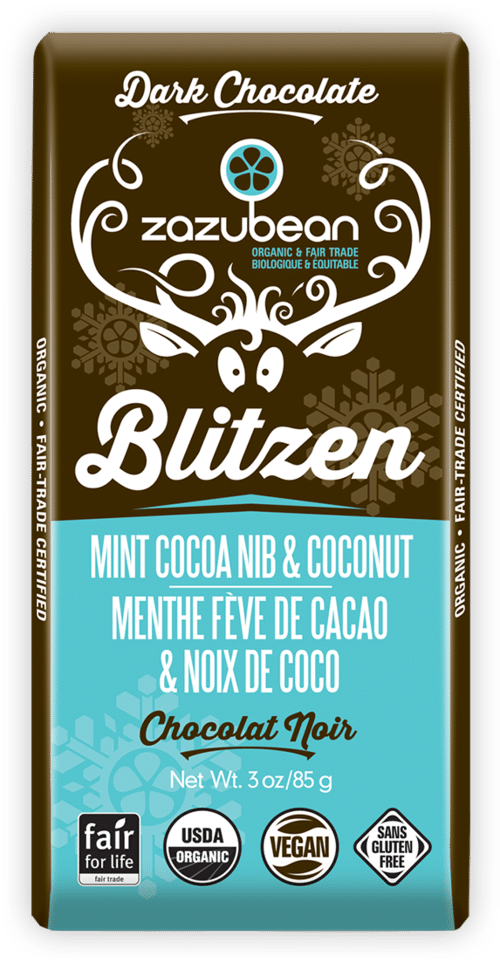 Zazubean - Blitzen: Mint Cocoa Nib & Coconut, 85G
