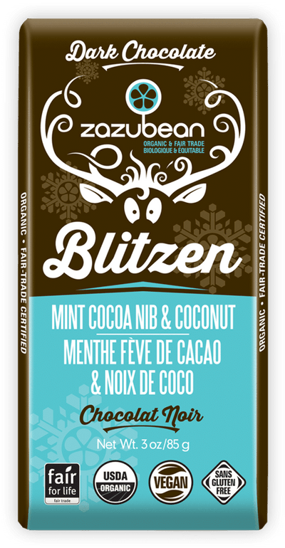 Zazubean - Blitzen: Mint Cocoa Nib & Coconut, 85G