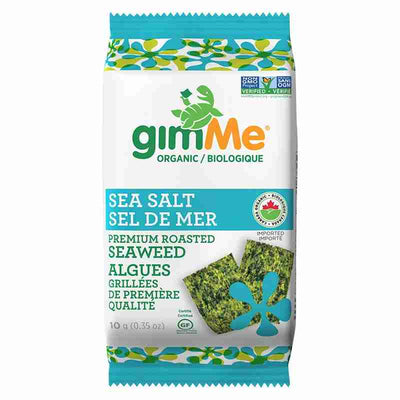 Gimme Organic: Organic Premium Roasted Seaweed Snack: Sea Salt - 10G
