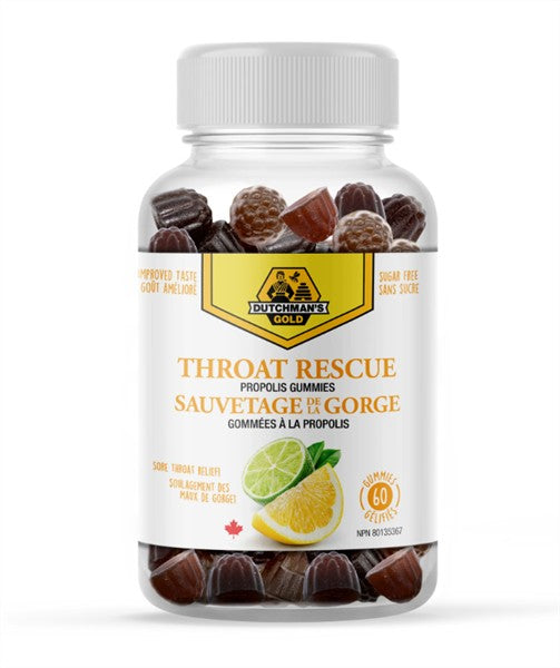 Dutchman's Gold Throat Rescue Propolis Gummies, 60Ct