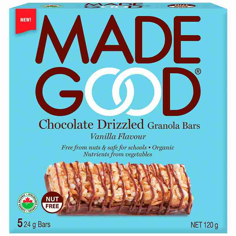 Made Good Chocolate Drizzled Granola Bars, Vanilla, 5 x 24 g (120 g)