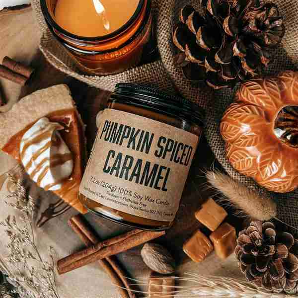 Lawrencetown Candle Co - Pumpkin Spiced Caramel, 7.2 Oz