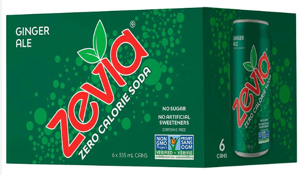 Zevia Ginger Ale, 6 x 355 mL