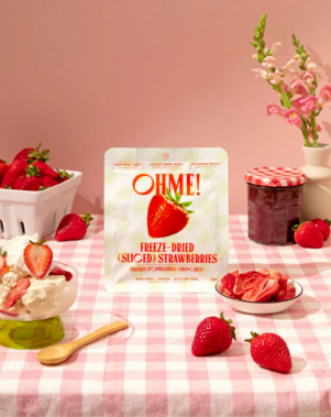 Oh Me! Freeze Dried Strawberries (Sliced), 46G