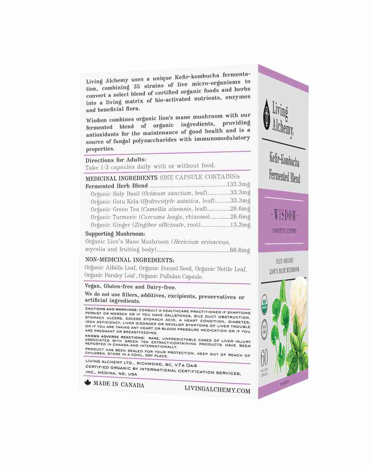 Living Alchemy Wisdom Cognitive Support, 60 Capsules