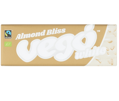 Vego - Vegan White Chocolate Bar W/ Almonds, 50G