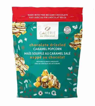 Galerie au Chocolat Chocolate Drizzled Caramel Popcorn, 150 g