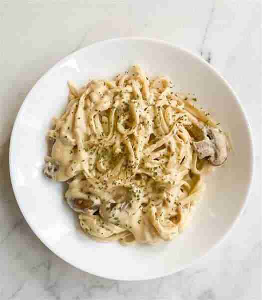 Mindful Meals Mushroom Penne Alfredo